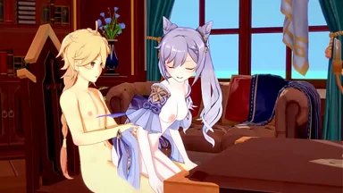 Hentai Genshin Impact: Aether x Ganyu bú liếm và địt mạnh - Phim sex Nhật Bản châu Á manga anime game