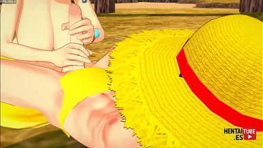 One Piece Hentai - Luffy và Nami thủ dâm và quan hệ truyền giáo - Phim khiêu dâm manga anime game Nhật Bản châu Á