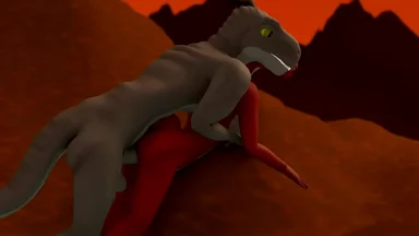 Hoạt hình 3D | Phim sex khủng long đỏ | Khủng long lông xù dâm đãng