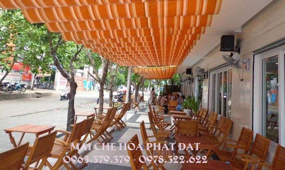 1 Báo Giá Mái Bạt Xếp & Giá Mái Bạt Kéo Lượn Sóng Di Động Ngoài Trời 17 mái-bạt-kéo-che-hành-lang